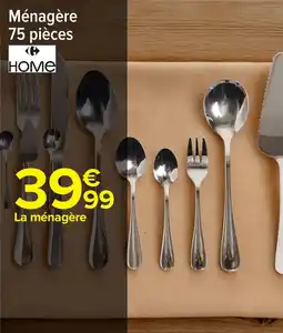 Carrefour Ménagère 75 pièces offre