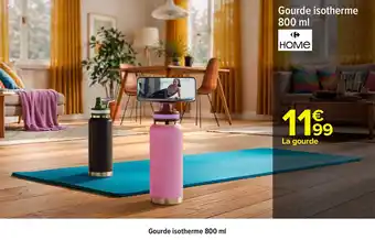 Carrefour Gourde isotherme offre