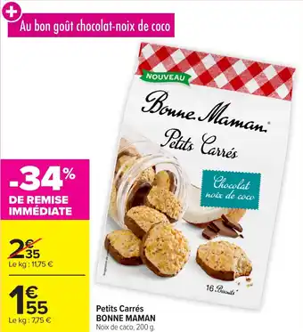Carrefour Market Petits carrés bonne maman offre