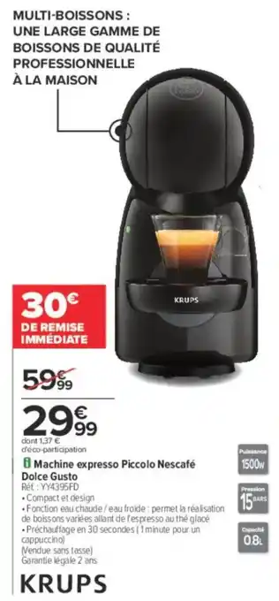 Machine expresso piccolo nescafé dolce gusto