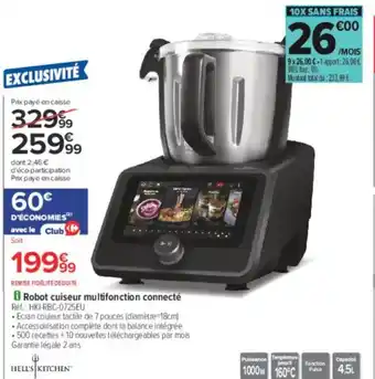 Carrefour Robot cuiseur multifonction connecté offre