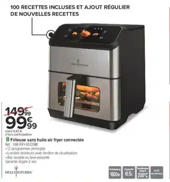 Carrefour Friteuse sans huile air fryer connectée offre