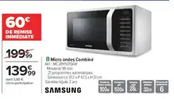 Carrefour Micro ondes Combiné offre