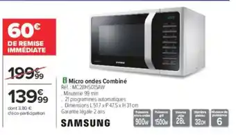 Carrefour Micro ondes Combiné offre