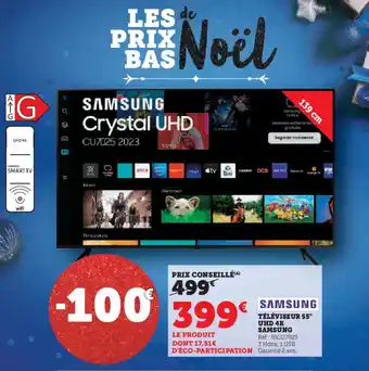 Hyper U SAMSUNG Téléviseur 55" uhd 4k offre