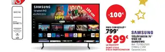 Hyper U SAMSUNG Téléviseur 75" uhd 4k offre