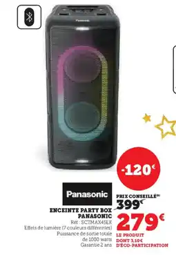 Hyper U PANASONIC Enceinte party box offre