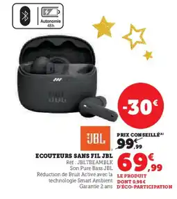 Hyper U JBL Ecouteurs sans fil offre