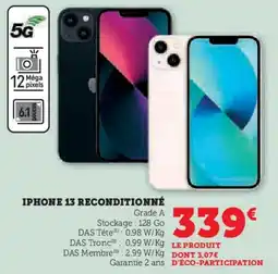 Hyper U Iphone 13 reconditionné offre