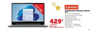 Hyper U LENOVO Ordinateur portable 17.3" offre
