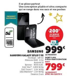 Hyper U SAMSUNG Galaxy zflip 7 fe offre