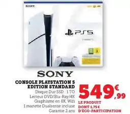 Hyper U SONY Console playstation 5 edition standard offre