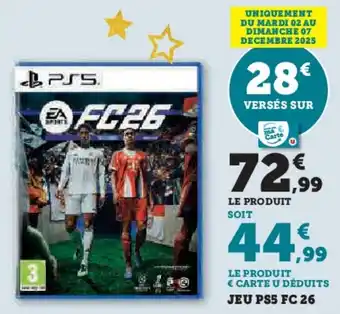Hyper U PS5 Jeu fc 26 offre