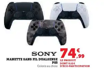 Hyper U SONY Manette sans fil dualsense PS5 offre