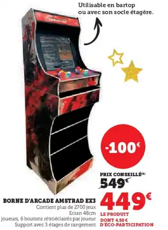 Hyper U Borne d'arcade amstrad ex3 offre