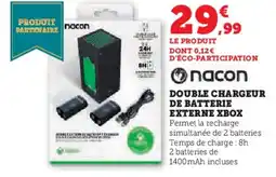 Hyper U NACON Double chargeur de batterie externe xbox offre