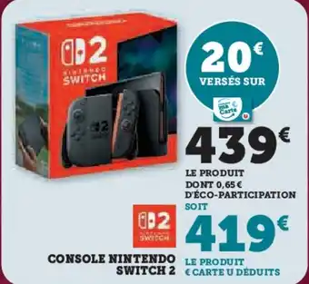 Hyper U Console nintendo le produit switch 2 offre