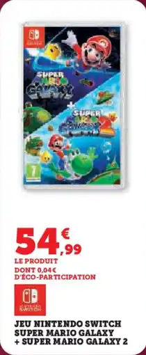 Hyper U Jeu nintendo switch super mario galaxy + super mario galaxy 2 offre