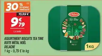 Netto Delacre - assortiment biscuits tea time boite metal noël offre