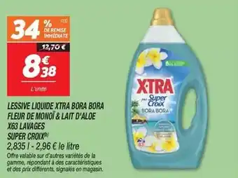 Netto X-tra - lessive liquide bora bora fleur de monoï & lait d'aloe x63 lavages offre