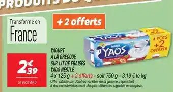 Netto Nestlé - yaourt à la grecque sur lit de fraises yaos offre