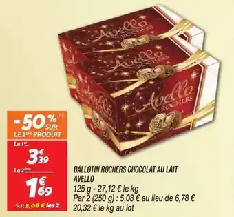 Netto Ballotin rochers chocolat au lait offre