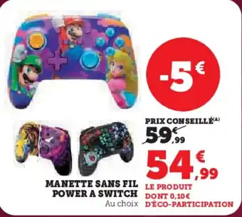 Hyper U Manette sans fil power a switch offre