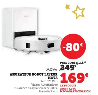 Hyper U MOVA Aspirateur robot laveur offre