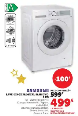 Hyper U SAMSUNG Lave-linge frontal offre