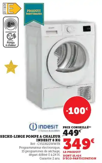 INDESIT Seche-linge pompe a chaleur