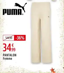 Intersport Pantalon femme puma offre