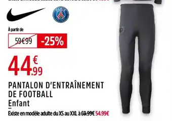 Intersport Pantalon d'entraînement de football offre