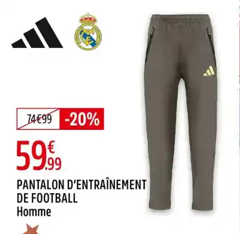 Intersport Pantalon d'entraînement de football offre