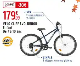 Intersport Vélo cliff evo junior enfant offre