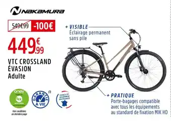 Intersport Vtc crossland évasion adulte offre
