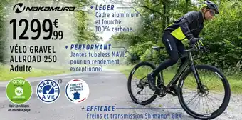 Intersport Vélo gravel allroad 250 adulte offre
