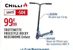 Intersport Trottinette freestyle rocky neochrome enfant offre