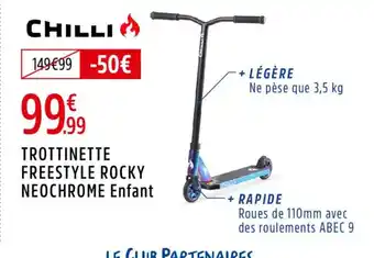 Intersport Trottinette freestyle rocky neochrome enfant offre