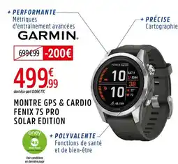 Intersport Montre gps & cardio fenix 7s pro solar edition offre