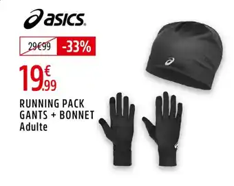 Intersport Running pack gants + bonnet adulte offre