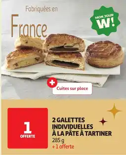 Auchan 2 galettes individuelles à la pâte à tartiner offre