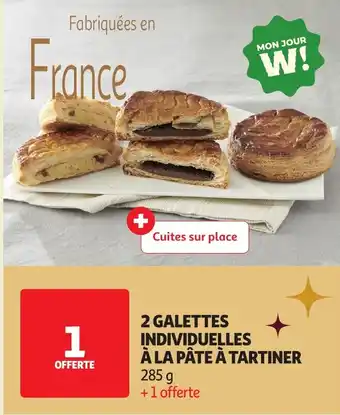 Auchan 2 galettes individuelles à la pâte à tartiner offre