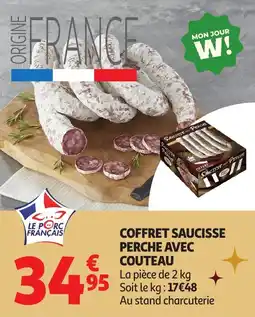Auchan Coffret saucisse perche avec couteau offre