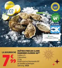 Auchan Huîtres fines de claire marennes oléron igp offre