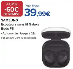 Costco SAMSUNG Ecouteurs sans fil Galaxy Buds FE offre