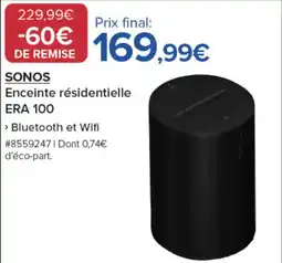 Costco SONOS Enceinte résidentielle ERA 100 offre