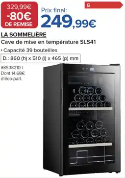 Costco LA SOMMELIÈRE Cave de mise en température SLS41 offre