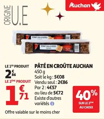 Auchan Pâté en croûte auchan offre
