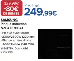 Costco SAMSUNG Plaque induction NZ64T3706A1 offre
