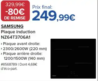 Costco SAMSUNG Plaque induction NZ64T3706A1 offre
